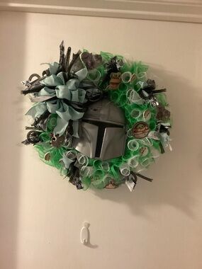 Homemade Mandalorian Star Wars wreath